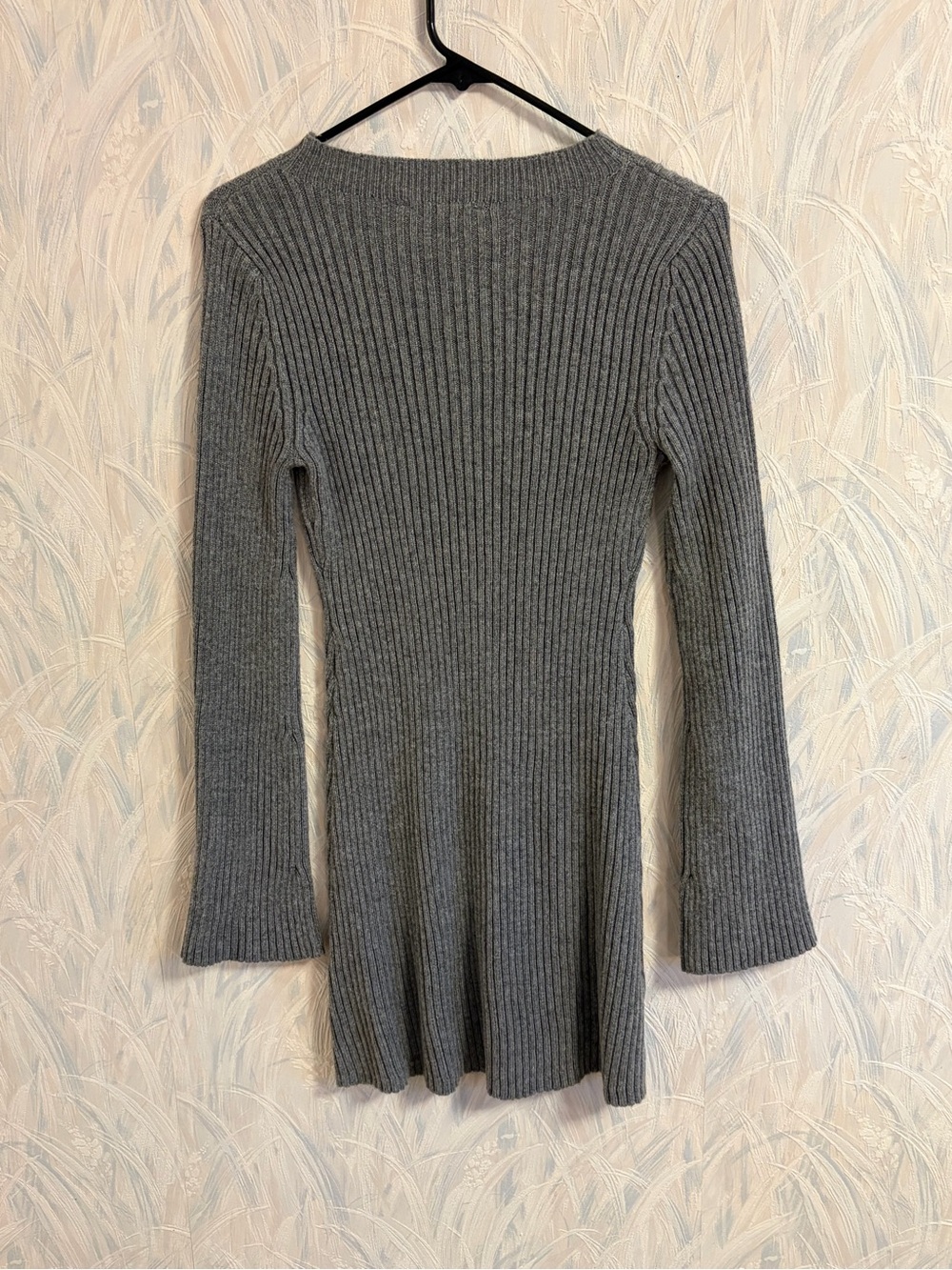Mango Grey Ribbed Mini Dress - Picture 2 of 3